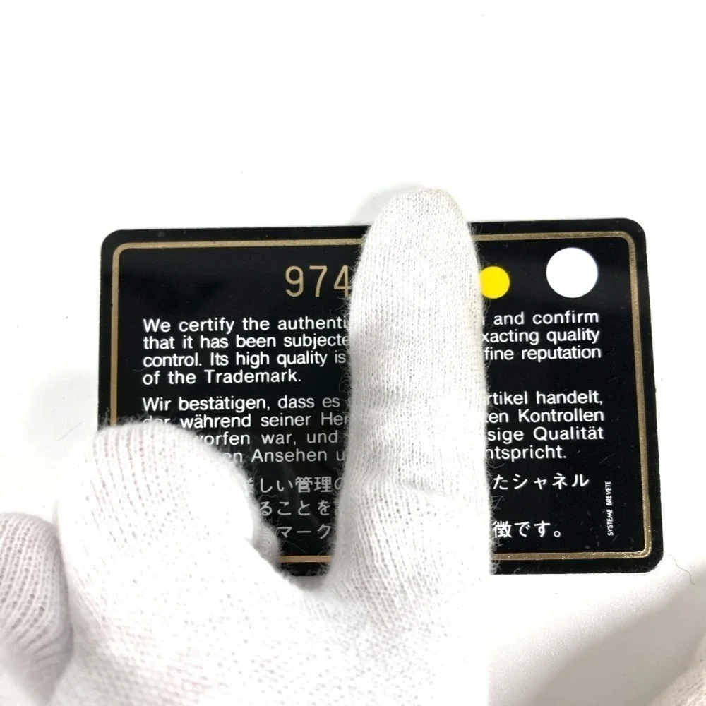 CHANEL Authentic Black Leather Logo Wallet